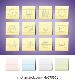 Business and Office tools icons  vector icon set