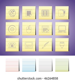 Business and Office tools icons  vector icon set