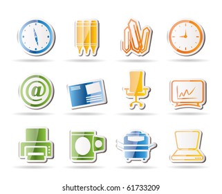 Business and Office tools icons - vector icon set