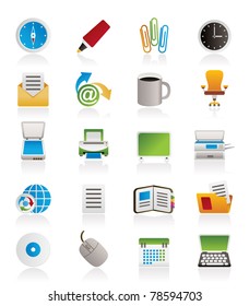 Business and Office tools icons - vector icon set 2