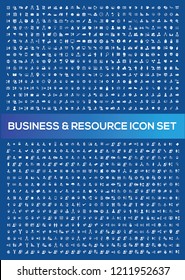 Business and office vector icon set