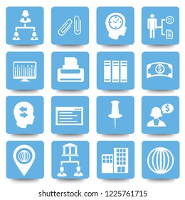 Business and office vector icon set