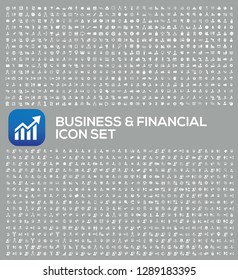 Business and office vector icon set