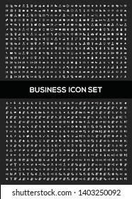 Business and office vector icon set