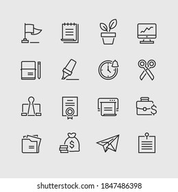 Business Office vector Icon Set