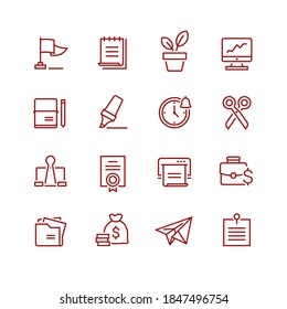 Business Office vector Icon Set