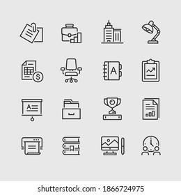 Conjunto de iconos del vector de Office empresarial