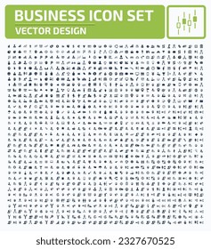 Conjunto De Icono De Vectores De Negocios Y De Office
