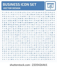 Diseño de conjunto de iconos de vectores para empresas y oficinas