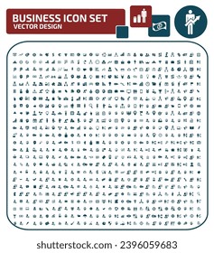 Conjunto De Icono De Vectores De Negocios Y De Office