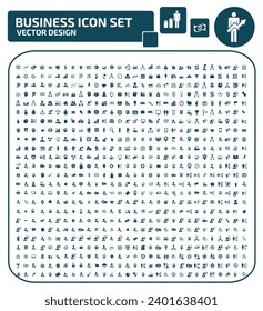 Conjunto De Icono De Vectores De Negocios Y De Office