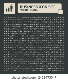 Conjunto de iconos vectoriales de negocios y oficinas