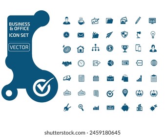 Conjunto De Iconos De Vector De Negocios Y Oficina