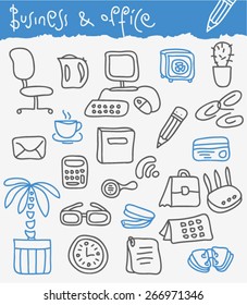 business and office vector icon set