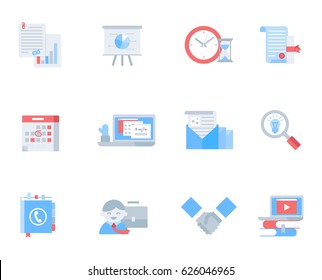 Business and office vector icons set