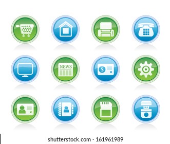 Business, office and website icons - vector icon set