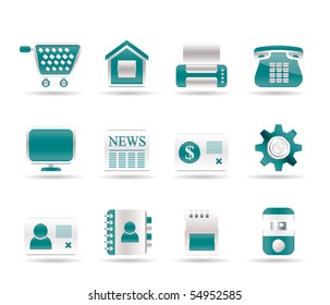 Business, office and website icons - vector icon set