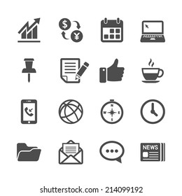 business and office work icon set, vector eps10.