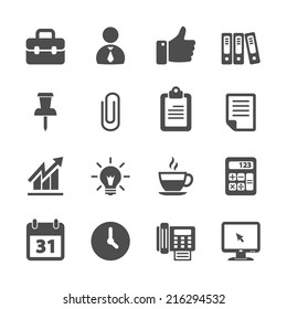 business and office work icon set, vector eps10.