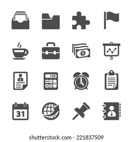 business and office work icon set, vector eps10.