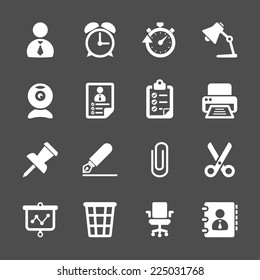 business and office work icon set, vector eps10.