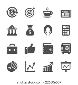 business and office work icon set, vector eps10.