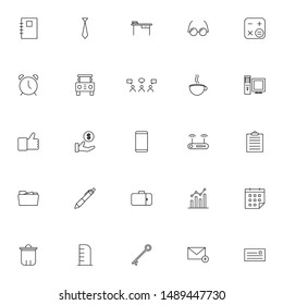 business, office, work thin line icons set. simple modern outline icon pack suitable for business, work, website and presentation.