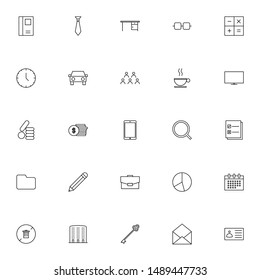 business, office, work thin line icons set. simple modern outline icon pack suitable for business, work, website and presentation.