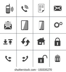 Business officer device and icon set,Vector illustration