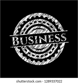 Business on blackboard