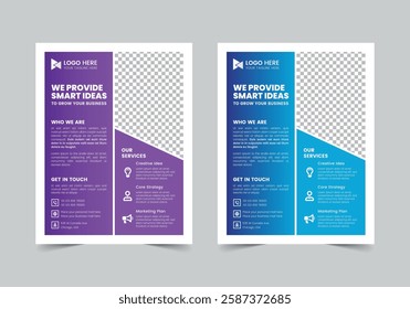 Business One Pager Flyer Template | CMYK | US Letter | Print Ready | 0.125 Bleed