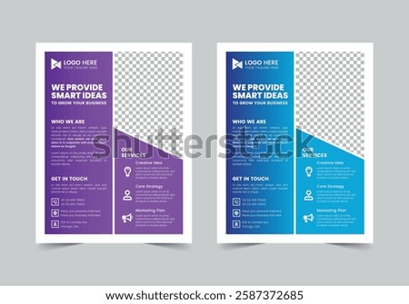 Business One Pager Flyer Template | CMYK | US Letter | Print Ready | 0.125 Bleed