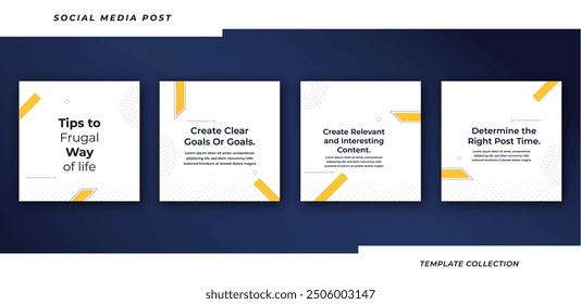 Business online social media tutorial, tips, post banner layout template background design element promotion banner template
