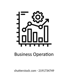 Ilustración de diseño de iconos de vector de operación de negocio en fondo blanco. Archivo EPS 10