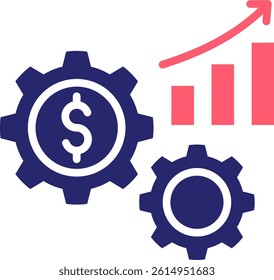 Business Operations Icon Fill Vector Illustration