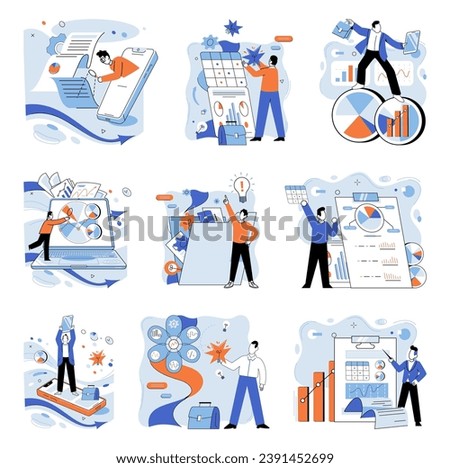 Business operations vector illustration. Innovation, pulse infusing energy into veins successful and efficient business operations Technology, visionary sculptor shaping form seamlessly integrated