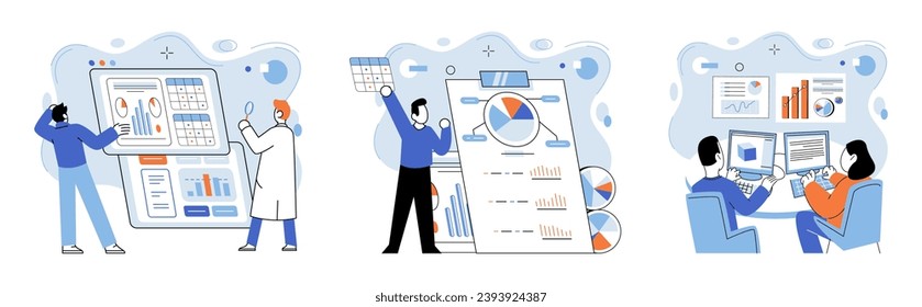 Business operations vector illustration. Working diligently, business operations transform well-laid plans into tangible achievements Business operations, occupation dedicated to achieving strategic