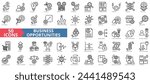 Business opportunities icon collection set. Containing entrepreneurship, innovation, investment, venture, profitability, market research, strategic planning icon. Simple line vector.