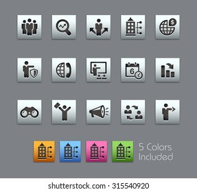 Business Opportunities  The vector file includes 5 color versions for each icon in different layers ----
