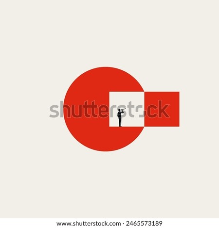 Business opportunity vector concept. Symbol of vision, career, leadership. Minimal design eps10 illustration.