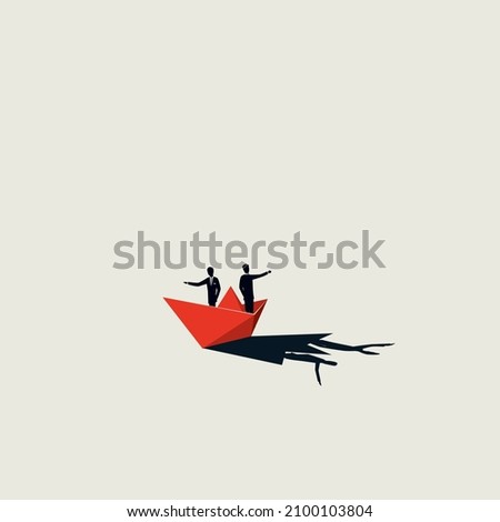 Business opposite opinion, difference, vector concept. Symbol of choice, individuality. Minimal design eps10 illustration.