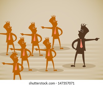 business opposition. Vector illustration isolated on a white background 
