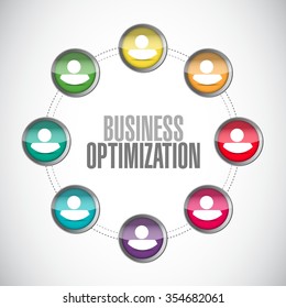 business optimization connections sign concept illustration design graphic
