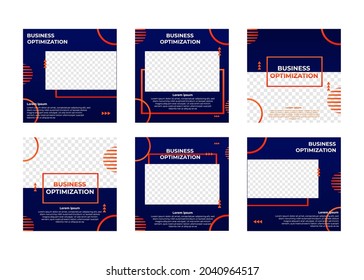 business optimization social media post design template