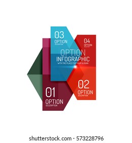 Business option diagram templates - geometric shapes with options elements for business background, numbered banners, graphic website
