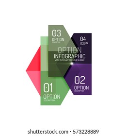 Business option diagram templates - geometric shapes with options elements for business background, numbered banners, graphic website