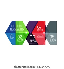 Business option diagram templates - geometric shapes with options elements for business background, numbered banners, graphic website