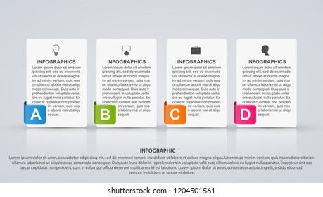 Modern Infographics Template Options Steps Rows Stock Vector (Royalty ...