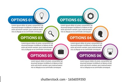 Business options infographic, timeline, design template for business presentations or information banner.