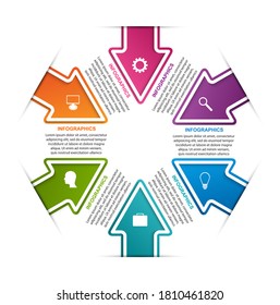 Business options infographic, timeline, design template for business presentations or information banner. 